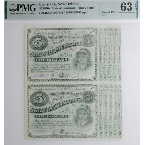 2 x 5 USD 1870 Baby Bond - Spojené štáty americké