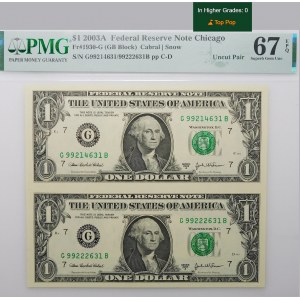 2 x 1 dolar 2003 - nierozcięta para - Stany Zjednoczone Ameryki