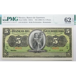 5 pesos (1906-14) - Meksyk, Banco de Guerrero