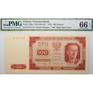 100 złotych 1948 - ser. F