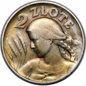 2 gold Woman and ears 1925 London - dot