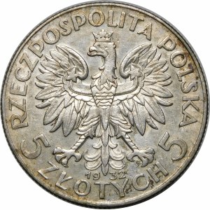 5 złotych Głowa Kobiety 1932 ZZM Warszawa