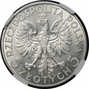 5 Gold Kopf einer Frau 1932 BZM
