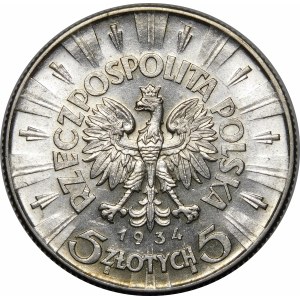 5 zlatých Pilsudski 1934