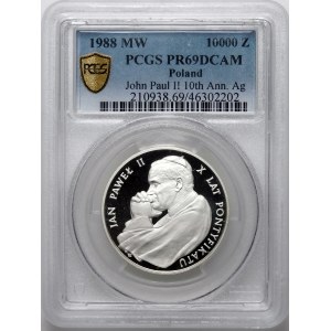 10000 Gold John Paul II - X Years of the Pontificate 1988