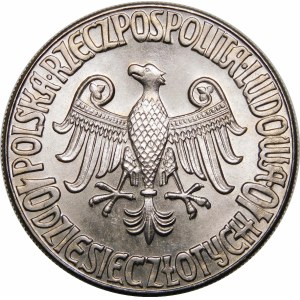 Vzorka 10 zlatá Kazimír Veľký 1964 - cupronickel