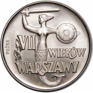 Próba 10 złotych VII Wieków Warszawy Syrena 1965 - miedzionikiel