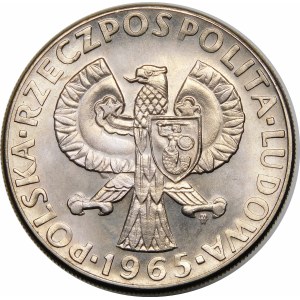 Próba 10 złotych VII Wieków Warszawy Syrena 1965 - miedzionikiel