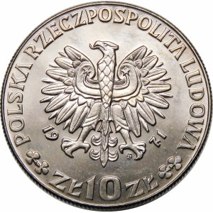 Próba 10 złotych FAO 1971 - miedzionikiel