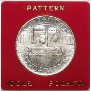 Sample 100 gold Mieszko and Dabrowka 1966 - silver