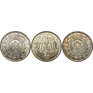 100 złotych Mieszko i Dąbrówka 1966 - komplet 3 typy w etui
