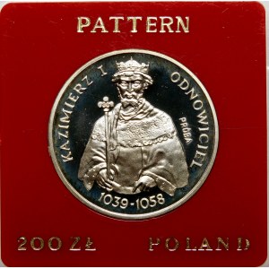 Próba 200 złotych Kazimierz I Odnowiciel 1980 - srebro