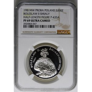 Zlatá minca 200 Bolesław II Śmiały 1981 - striebro
