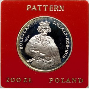 Próba 200 złotych Bolesław II Śmiały 1981 - srebro