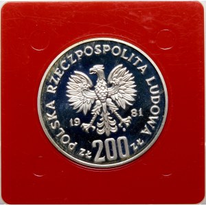 Sample 200 gold Boleslaw II the Bold 1981 - silver
