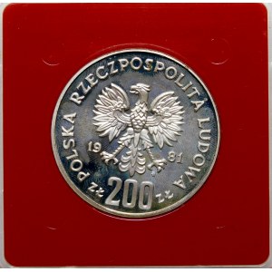 Próba 200 złotych Władysław Herman 1981 - srebro