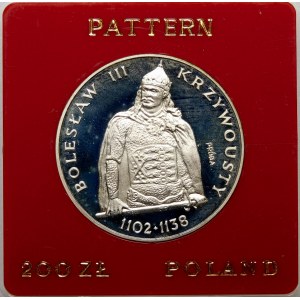 200 zlatých vzorka Bolesław III Krzywousty 1982 - striebro