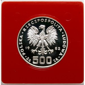 Próba 500 złotych Dar Młodzieży 1982 - srebro