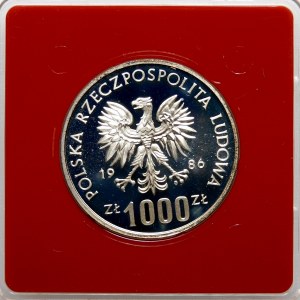 Vzorka 1000 zlatých Zdravotné stredisko poľskej matky 1986 - striebro