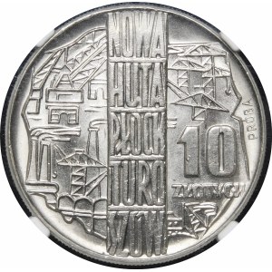 PRÓBA NIKIEL 10 złotych 1964 Nowa Huta Płock Turoszów