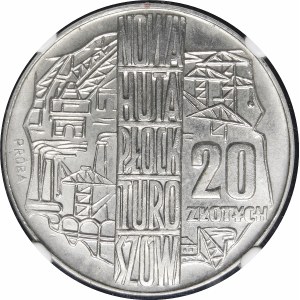 PRÓBA NIKIEL 20 złotych 1964 Nowa Huta Płock Turoszów