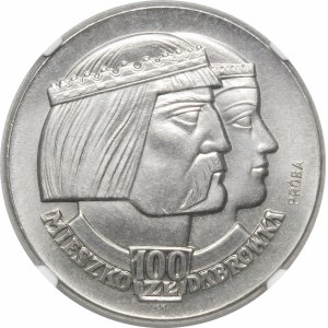 PRÓBA NIKIEL 100 złotych 1960 Mieszko i Dąbrówka