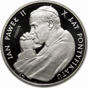 PRÓBA NIKIEL 5000 złotych 1988 Jan Paweł II - X Lat Pontyfikatu