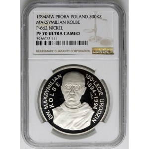 PRÓBA NIKIEL 300000 złotych 1994 Maksymilian Kolbe