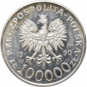 100000 PLN 1990 Solidarity Type A