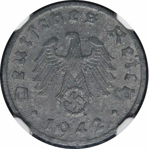 Niemcy, III Rzesza, 1 fenig 1942 D, Monachium