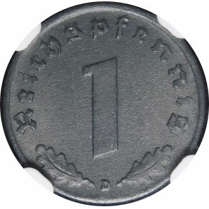 Niemcy, III Rzesza, 1 fenig 1942 D, Monachium