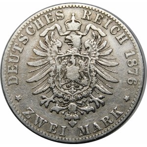 Nemecko, Prusko, Wilhelm I. (1861-1888), 2 marky 1876 C, Frankfurt