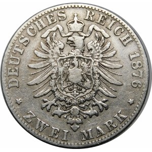 Niemcy, Prusy, Wilhelm I (1861-1888), 2 marki 1876 C, Frankfurt
