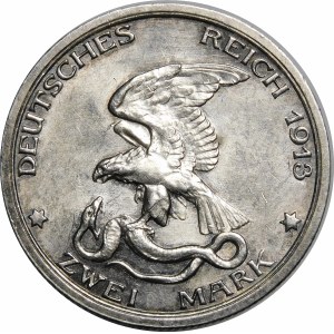 Germany, Prussia, Wilhelm II (1888-1918), 2 marks 1913, Berlin, 100th anniversary of the Battle of the Nations