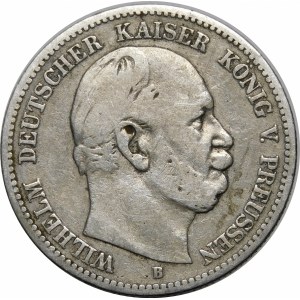 Nemecko, Prusko, Wilhelm I. (1861-1888), 2 marky 1876 B, Hannover