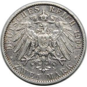 Niemcy, Prusy, Wilhelm II (1888-1918), 2 marki 1904 A, Berlin