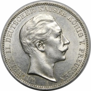 Nemecko, Prusko, Wilhelm II (1888-1918), 3 marky 1911 A, Berlín