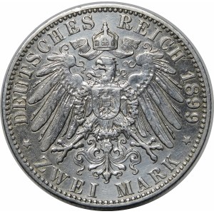 Niemcy, Prusy, Wilhelm II (1888-1918), 2 marki 1899 A, Berlin