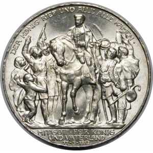 Niemcy, Prusy, Wilhelm II (1888-1918), 3 marki 1913, Berlin, 100-lecie Bitwy Narodów