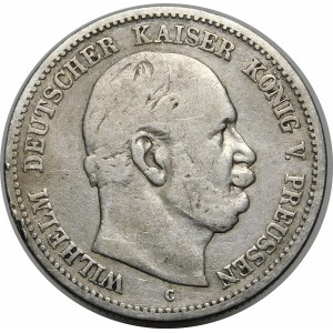 Nemecko, Prusko, Wilhelm I. (1861-1888), 2 marky 1877 C, Frankfurt