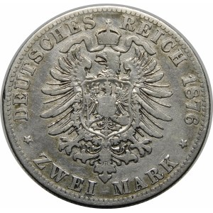 Germany, Prussia, Wilhelm I (1861-1888), 2 marks 1876 A, Berlin