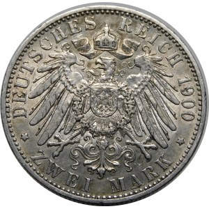 Niemcy, Prusy, Wilhelm II (1888-1918), 2 marki 1900 A, Berlin