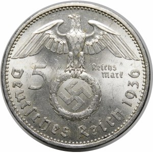 Nemecko, Tretia ríša, 5 mariek 1936 A, Paul von Hindenburg