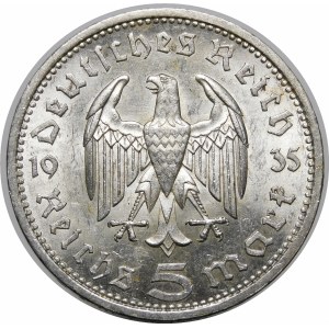 Germany, Third Reich, 5 marks 1935 A, Paul von Hindenburg