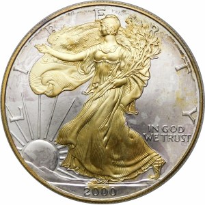 USA, 1 USD 2000, American Eagle - pozlátené