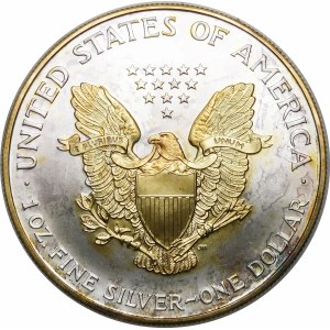 USA, 1 dolar 2000, American Eagle - złocona