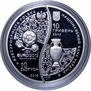 Zestaw 10 złotych + 10 hrywien UEFA EURO 2012 - POLSKA WERSJA