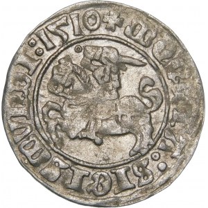 Sigismund I the Old, Half-penny 1510, Vilnius - large zero, colon