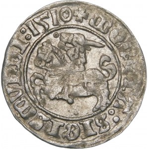 Sigismund I. der Alte, Halbpfennig 1510, Wilna - große Null, Doppelpunkt