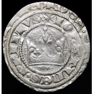 Bohemia, John I of Luxembourg (1310-1346), Prague truncated penny (parvus), Kutná Hora - a cross